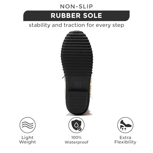 Project Cloud Womens Snow Boots - Genuine Leather Memory Foam Insole Fur Mid-Calf Winter Snow Boots for Women Footwear - Lightweight Non-Slip Outdoor Shoes (Ventura)4