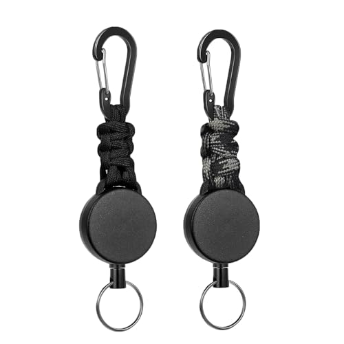 Fhlbestyu 2/4 PCS llaveros Extensibles Retráctil, Cordón