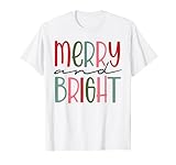 Photo Gallery merry and bright christmas - carino per donne e ragazze maglietta Photo Gallery merry and bright christmas - carino per donne e ragazze maglietta