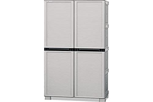 Art Plast Concert Armoire mi-Hauteur en polypropylène, Gris Clair, 172 x 70 x 39 cm