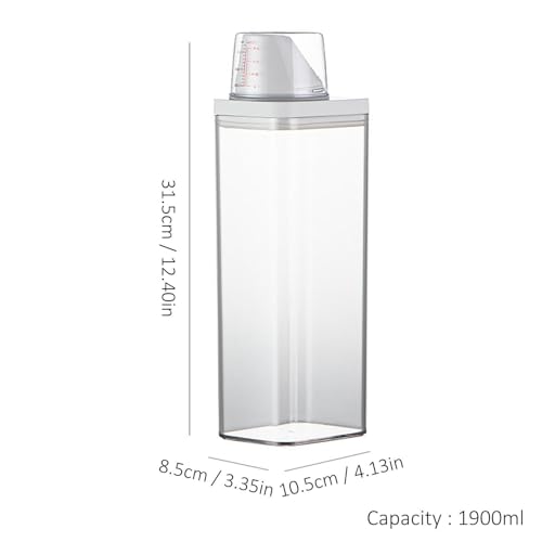 Distributeur de lessive liquide grand format avec bouchon doseur pour buanderie
