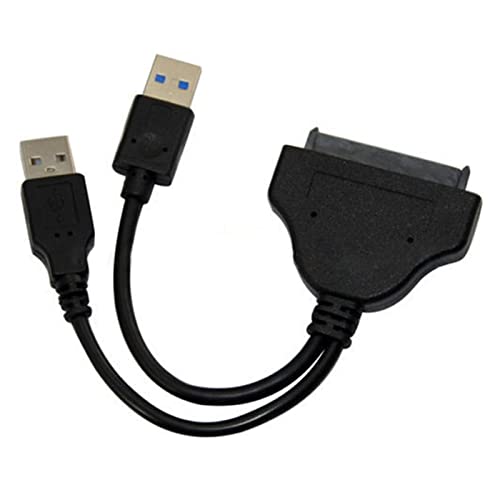 Cable adaptador High-Speed SATA 3.0 a USB 3.0 con puerto energía USB 2.0 miniatura 3