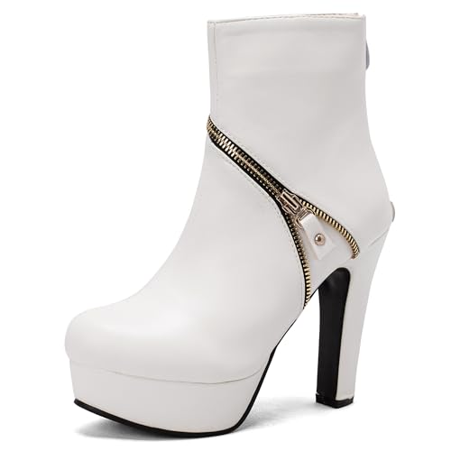 Bottines femme talon bloc haut avec plateforme Bviennic 2784