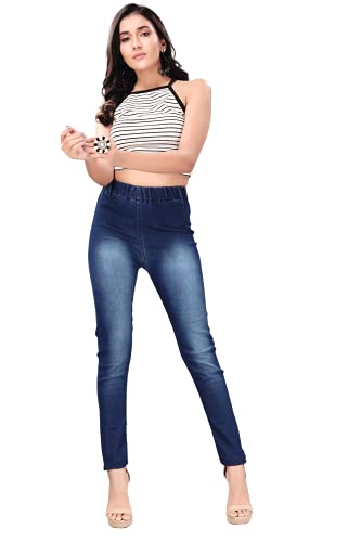 Image of Black Denim Fix Elastic Women Denim Jegging