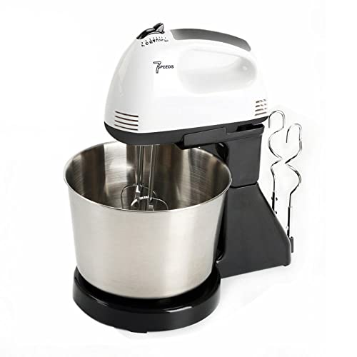 Kitchen Electric Stand Mixers, 2.5L Stainless Steel Mixing Bowl, 7-Speed Kitchen Mixers,Food Mixer with Dough Hook,Wire Whip & Beater,Black