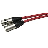 CANARE/カナレ XLRケーブル キャノンメス-キャノンオス 2m 【ケーブル、コネクタカラーの選択が可能】 (シルバーコネクタ, 赤/RED)