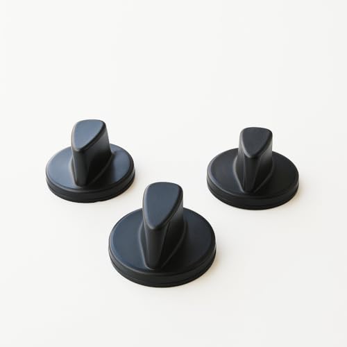 Image of Gas Stove Knobs Replacement (3 Pack) | Heat Resistant Push Fit Control Knobs for Most Gas Stoves, Cooktops & Ovens | Easy Install