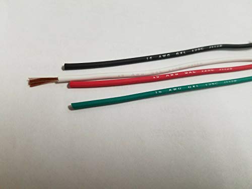 16 AWG GXL HIGHTEMP Automotive Power Wire 4 Solid Colors 10 FT EA Legend Print