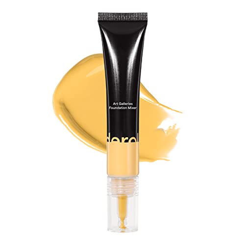 Erinde Pigmento de mezcla de base líquida, corrector de color de base, base líquida suave y sedosa, a prueba de sudor, ligera y fácil de mezclar con la base, amarillo