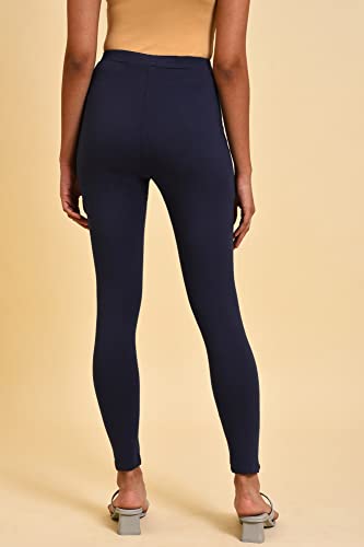 Image of W for Woman Women's Regular Fit High Rise Coral Cotton Jersey Tights