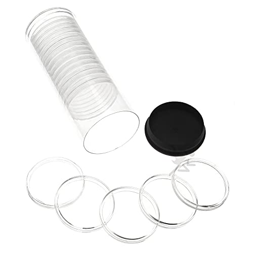 Tubo para monedas con 20 cápsulas H39 para rondas de plata de 1 oz miniatura 1