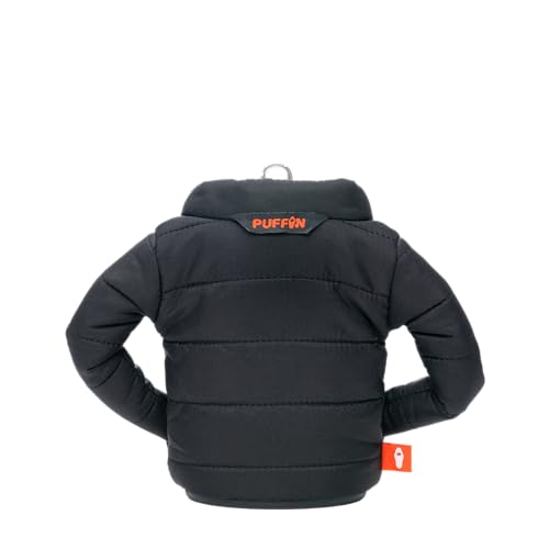 Image of Puffin - The Puffy Jacket - Insulated 12 oz Can Cooler I Beer Bottle & Soda Can Insulator, Keep Drinks and Beverages Cold - Black