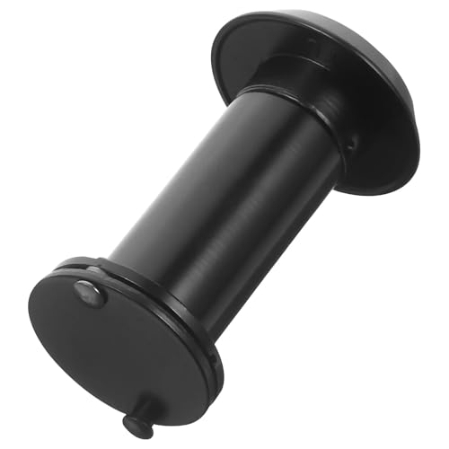 Mirilla para puerta 2 piezas ajustable 16mm aleación de zinc negro lente de vidrio ángulo de visión 220 grados anti apertura y rotación para hogar miniatura 1