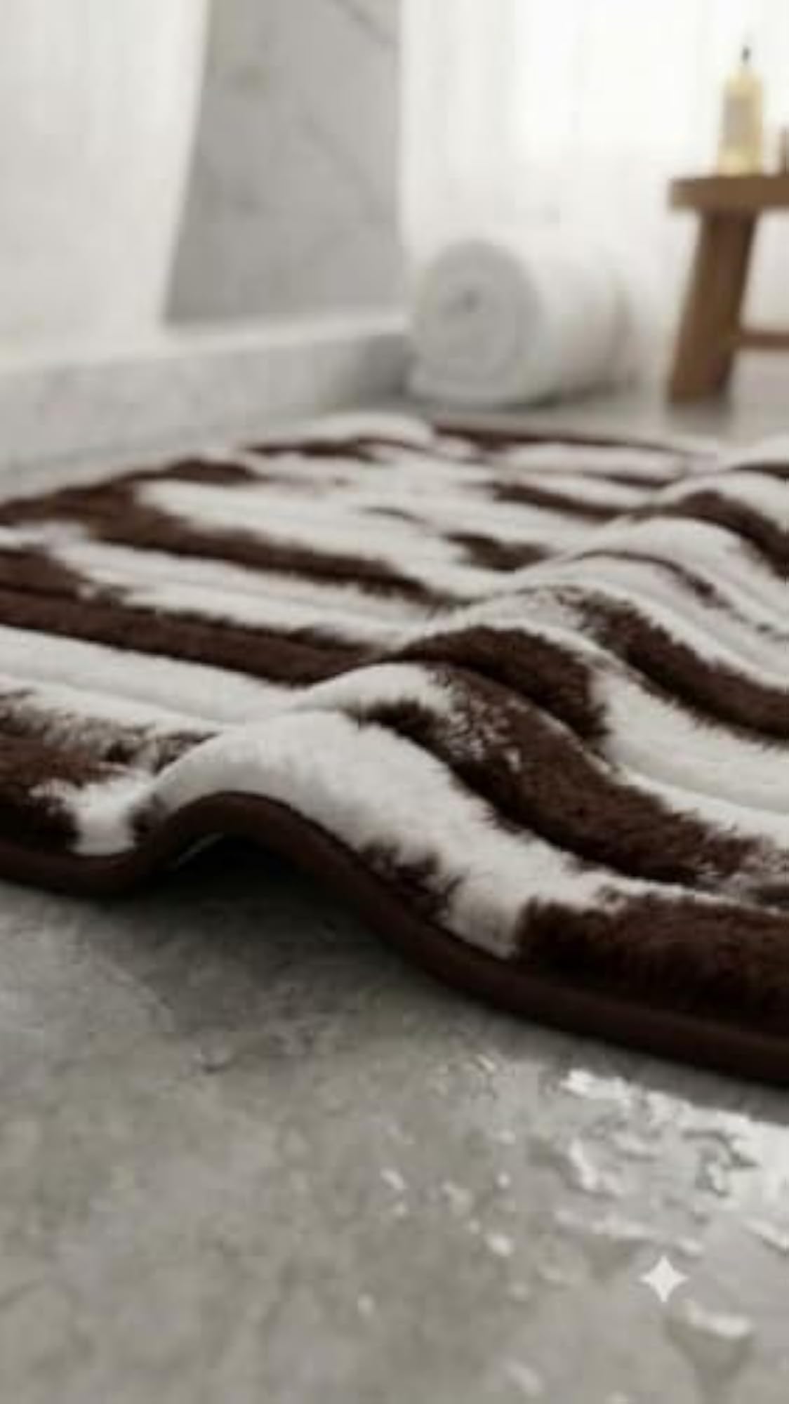 Super Soft Microfibre Dark Chocolate Bath Mat