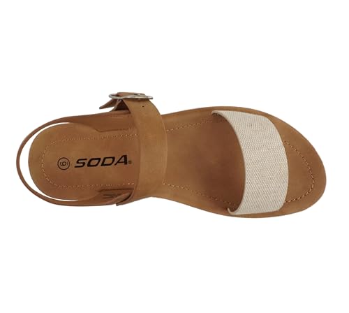 Image of Soda PLENTY ~ Women's Strappy Ankle Wrap Buckle Fashion Flat Sandals