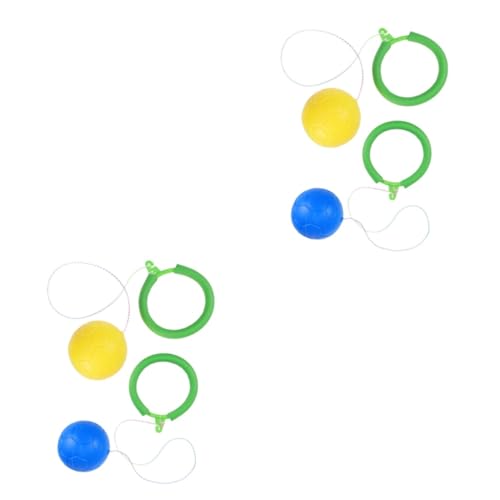 YARNOW 2sets 2pcs Jumping Ring Balls for Bouncy Balls for Indoor Promotes Physical Activity and Coordination Random Color 2pcs*2