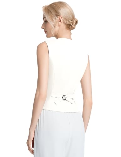 Vest for Women Sleeveless V Neck Button Up Asymmetrical Hem Work Office Business Blazer Suit Vest Waistcoat4
