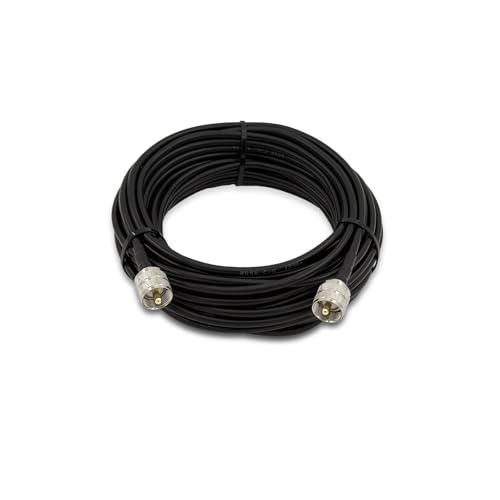 Câble coaxial RG58 PL259 UHF mâle mâle 50 Ohm antenne radio CB 15,2 m
