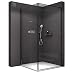 Produktbild BERNSTEIN® Duschkabine 100x100cm Duschabtrennung NT416 mit Schwarzen Aluminiumprofilen, Links und Rechts montierbar, Eckdusche aus 8mm ESG-Glas mit Nano, Drehtür mit Hebe-Senk-Mechanismus