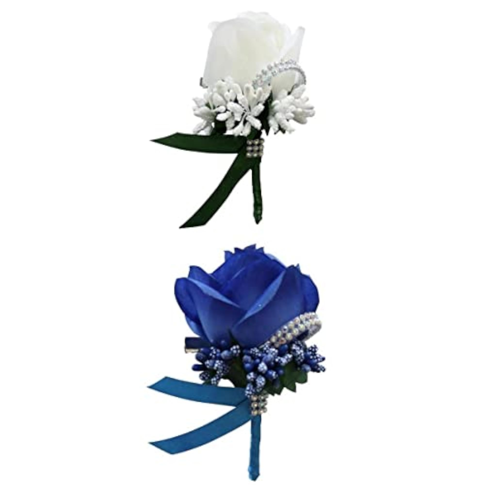2pc Stimulation Rose Flowers Brooch Pins, Wedding Corsage Pins