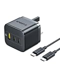 Baseus 65W USB C Charger Plug UK, MacBook Charger, PPS 3-Port Fast Charging Compact GaN USB C Charger, Compatible with MacBook Pro/Air, iPhone 17 16 15, iPad, Galaxy S24/S23, Steam Deck, Switch