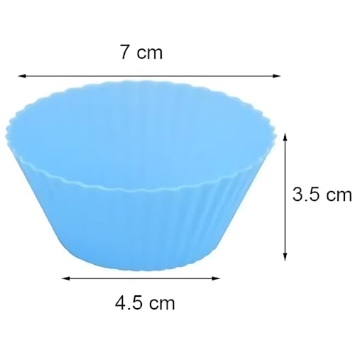 Kit 12 Formas Silicone Mini Cupcake Bolo Muffin Assadeira - Free BPA Forma De Silicone Cor Diversas.