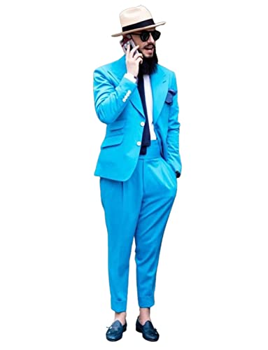 Costume deux pièces homme marié chic et smoking de bal de promo à deux boutons ajusté