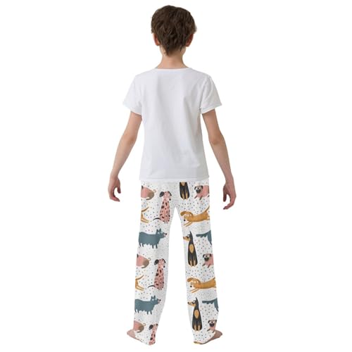 Boys' Pants Dogs Pug Doberman Dachshund Dot Long Bottoms Jogger Pants Elastic Waist Trousers with Pockets S-XL3