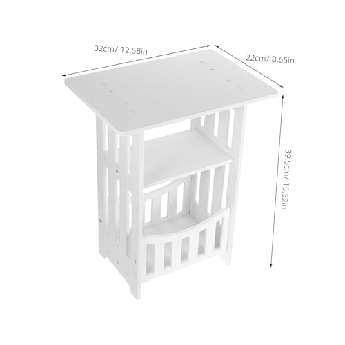 Mesa pequeña de PVC-madera Alipis para organizar espacios pequeños 4