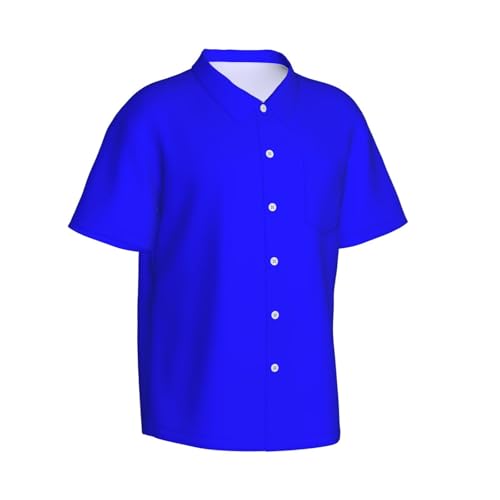 Chemises hawaïennes amusantes homme imprimé bleu vêtement décontracté manches courtes été
