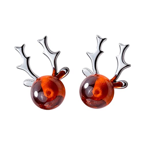 Boucles d'oreilles 925 argent et cristal rouge grenat pour femme au design élégant