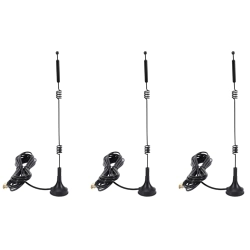 ISTOVO 3X Antena de Enrutador WiFi de Alta Ganancia 9DBi Hombre SMA 2.4GHz 5GHZ para CáMara IP InaláMbrica