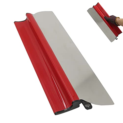 Drywall Skimming Blade, 40cm High Grade Smoothing Spatula with Z-Shaped Handle, Semi Flexible Speed Skim Wall Plastering Tools for Cement and Concrete Wall-Board Wall Plastering Tools（red）