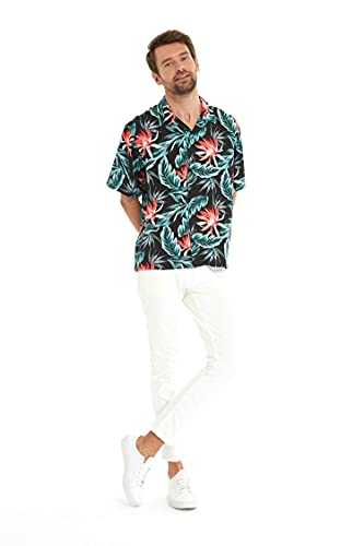 Image of Matchable Couple Hawaiian Shirt or Dress Signature Prints Orchid Breeze | Sold Individually; Matchable Couple Collection; Soft Comfortable Fabric; Signature Tropical Prints; Vacation Ready