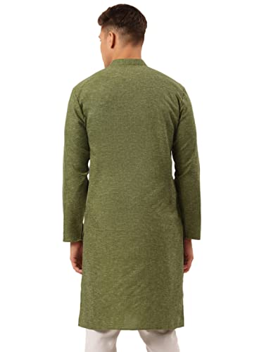 Image of Jompers Men's Cotton Ethnic Solid Kurta.