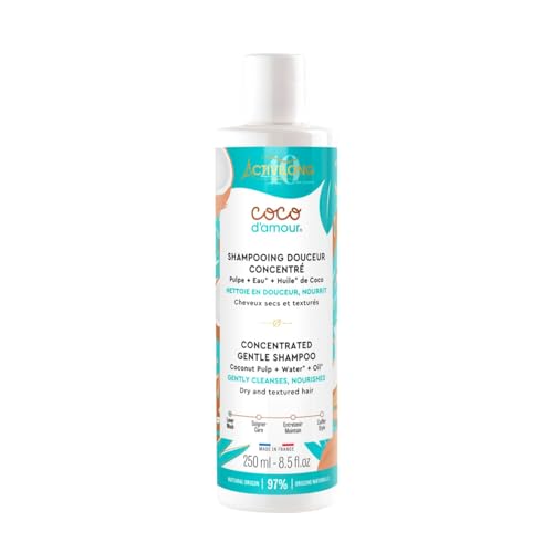 ACTIVILONG - Shampooing Douceur Coco D'Amour - Pour Cheveux Secs Et Texturés - Nettoie Et Nourrit En Profondeur - 97% D'Ingrédients Naturels - Made in France - 250ml