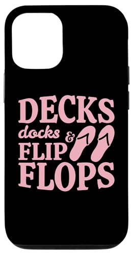 Ya en manzanajugosa.com: Carcasa para iPhone 14 Decks Docks Chanclas Verano Navegación Vacaciones Viajes Playa