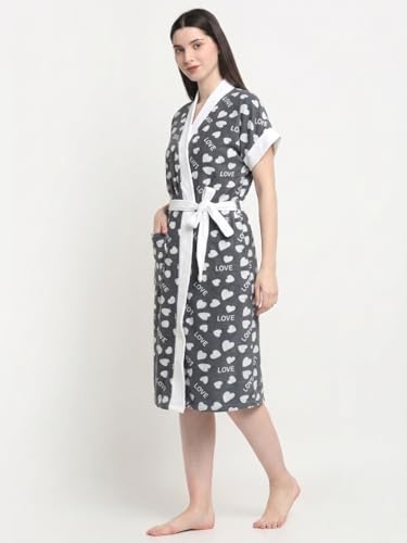 Image of CREEVA Everyday Bathrobe for Women Micro Terry Robe | Soft and Easy to Absorb & Dry| Unisex Bathrobe