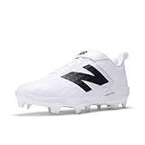 New Balance Men's FuelCell 4040 V8 Molded Baseball Shoe, White/White/Black, 7 W