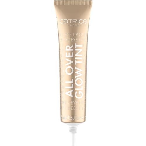 Catrice All Over Glow Tint, Highlighter, Nr. 010, Gold, aufhellend, schnelltrocknend, sofortiges Ergebnis, schimmernd, vegan, ölfrei, ohne Parfüm, ohne Alkohol, 3er Pack (3x15ml)