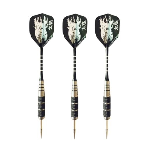 Toddmomy 3-pack 22g Drop-resistant Match Aluminum Rod Flights Tiger Pattern Pin-type Needle Tipped Supplies for Sports Events