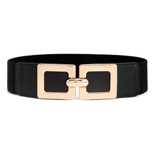 El Mejor Listado de Cinturones para Mujer del mes. 49 GeorgeX Cinturón para Mujer Amplio Elástico Cintura Cincha Elástico para Vestidos, Cinturón Elástico Clásico, para Decoración de Vestidos de Mujer