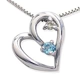 K10WGブルートパーズダイヤモンドネックレス0.01ｃｔ