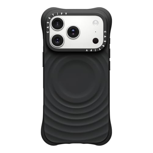 CASETiFY ウェーブ シリコン iPhone 17 Pro ケース [波型シリコン/MagSafe対応/耐衝撃] - ブラック（Amazon）