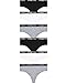 FINETOO 6er Pack String Tanga Damen Baumwolle Sexy Unterwäsche Frauen Hoher Leibhöhe Sportbund Thongs Unterhosen für Frauen Mehrpack XL