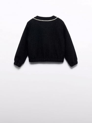 Abel & Lula Sherpa jacket for Girls Black2