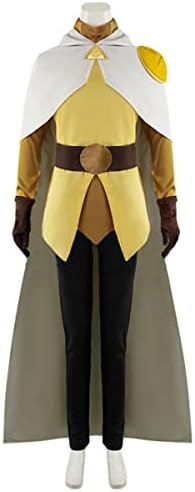 RocailleCos The Owl House Hunter Cosplay Golden Guard Costume with Cloak Outfit Suit للرجال