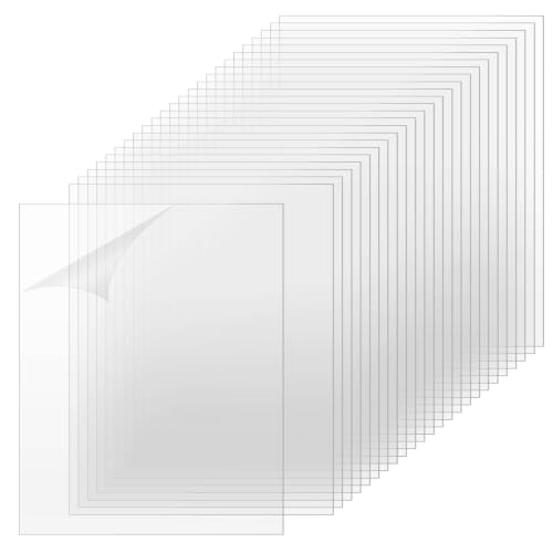 Image of TKOnline 25 PCS Clear Acrylic Sheets, 8 inch x 10 inch x 0.01 Plexiglass Sheets