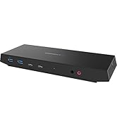 SABRENT USB C Dockingstation + Netzteil, 2 HDMI + 2 Display Ports, 5K/Dual 4K, USB C PD, 4 Port 3...