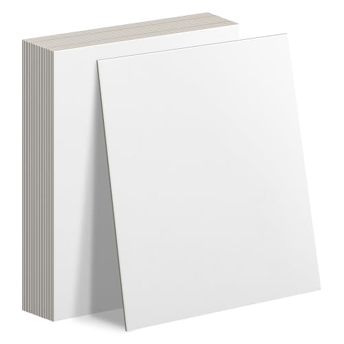 AUEAR, 20 Pack 10x12.5 Chipboard Sheet, 50pt Thick Bookboard, Scrapbooking Chipboard, Book Binders Board, Paper Board for Crafting Project (White)